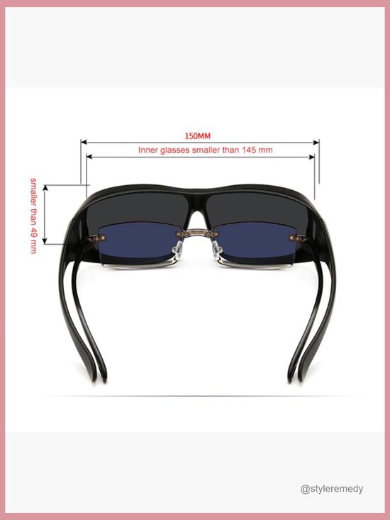 Super Dark Black Lens Fit Over Wraparound Sunglasses for Migraine Relief main image 5